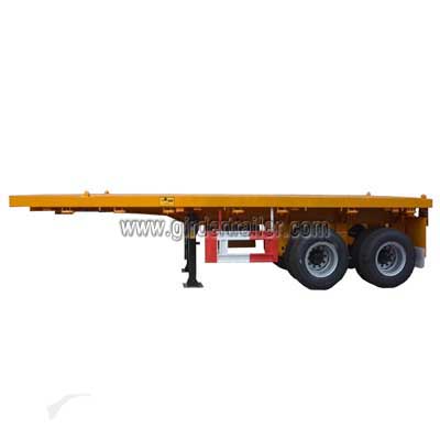 20ft flatbed container semi trailer，20 foot flat deck trailer